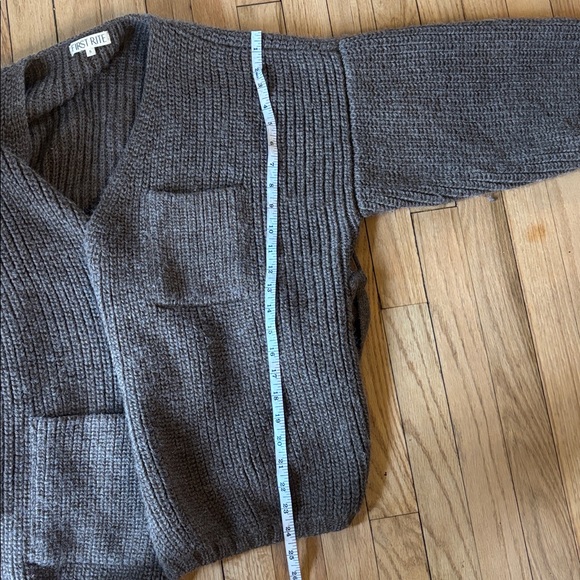 First Rite 100% Alpaca Sweater Coat size Small in color Bark - Picture 8 of 8